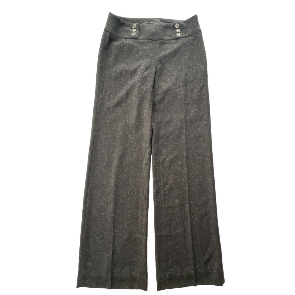 NWT WHBM White House Black Market Wide Leg Pants Womens 0 Brown Chic Workwear